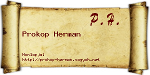 Prokop Herman névjegykártya